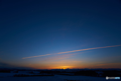 大雪へ沈む夕陽Ⅱ