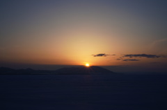 サロマ湖の夕陽　Ⅰ