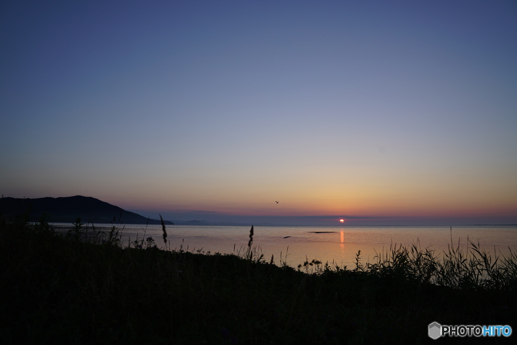 サロマ湖の夕日　Ⅴ