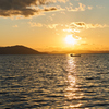サロマ湖夕陽
