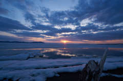サロマ湖の夕陽Ⅲ