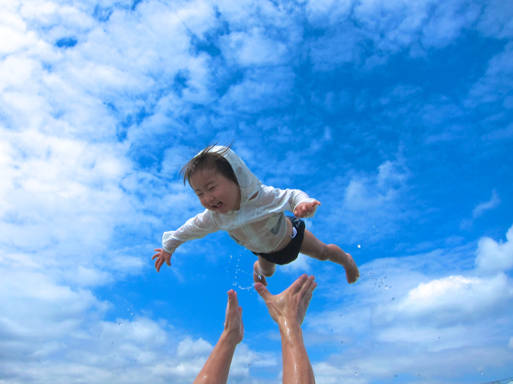 海から滑空！