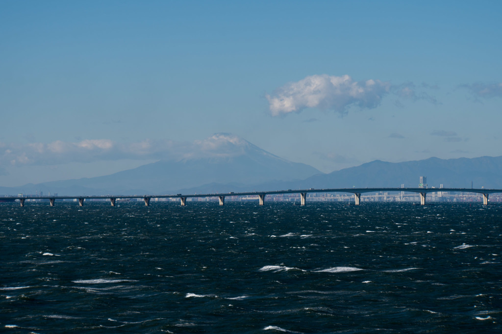袖ヶ浦海浜公園【アクアラインと富士山】20171217