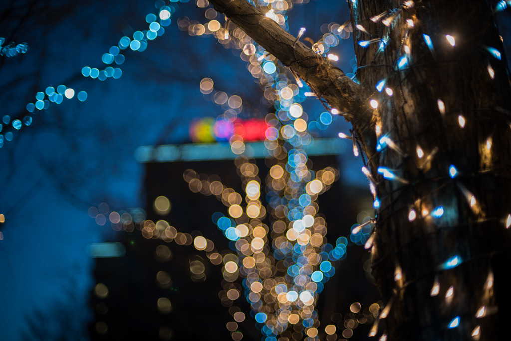 港北東急の夜景【50mm f1.4S：絞りf1.4】20181224