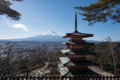 富士山【新倉富士浅間神社からの眺め】①20161218