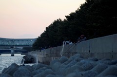 横浜/釣り場の夕景夜景３－１