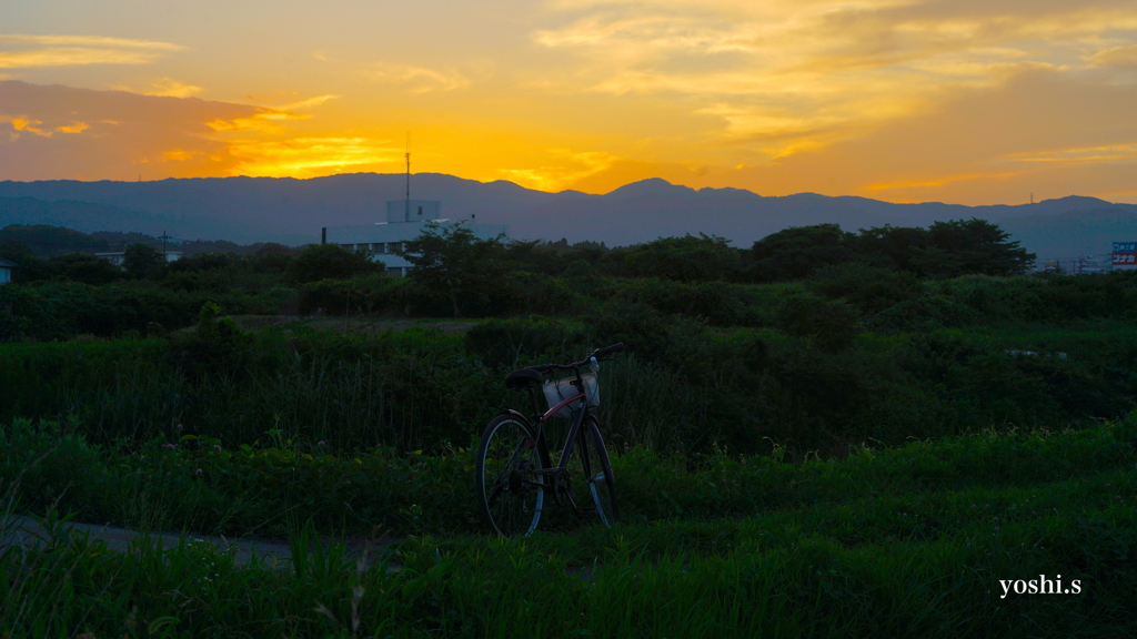 写真歌：日の入り