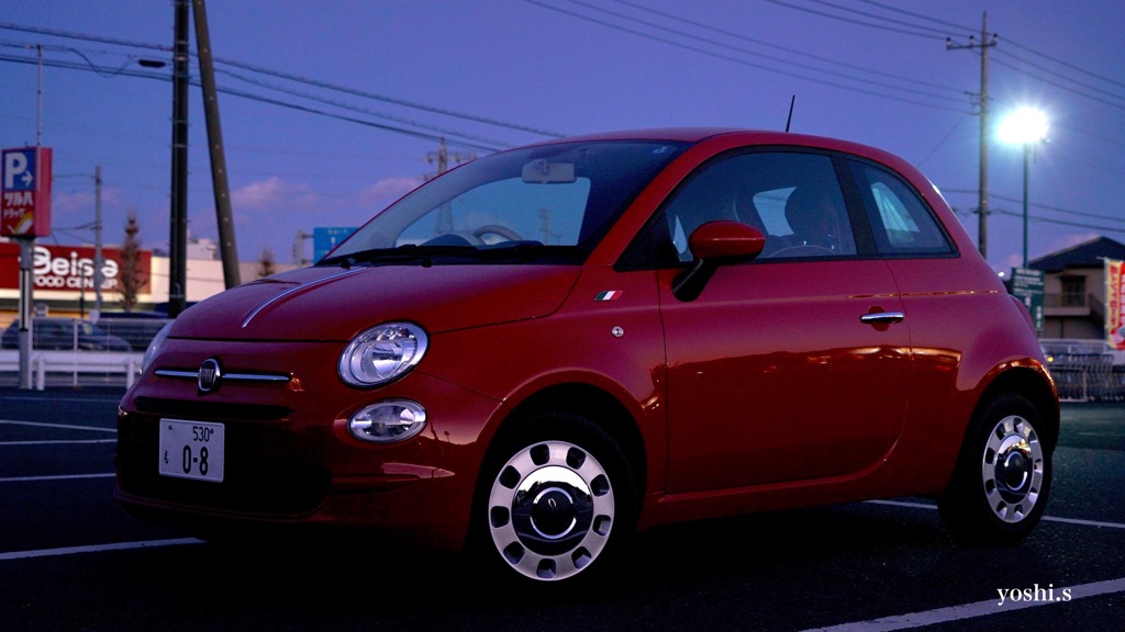 写真エッセイ：写真句：宵待ちRed car