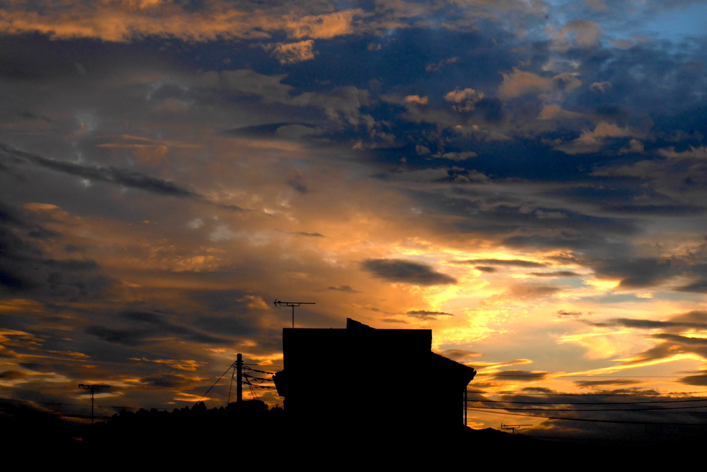 写真句：夕焼け