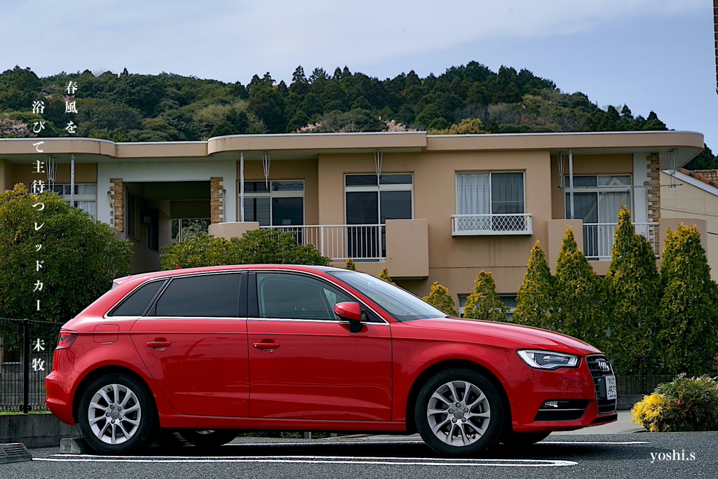 写真句：Red car