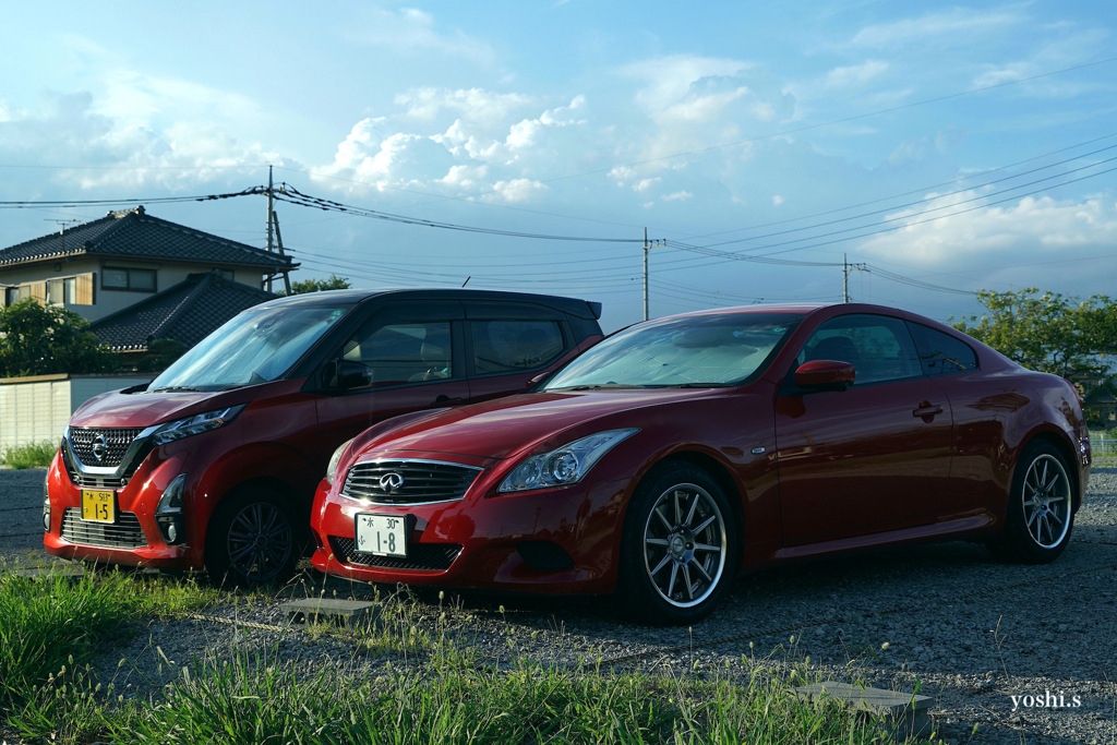 写真エッセイ：雨上がりの Red car