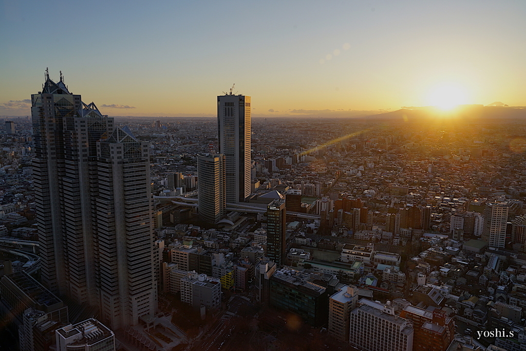 写真エッセイ：東京散歩30：東京都庁４：日が沈む