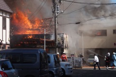 火事だ！（４枚組の４）：消防指揮本部設置