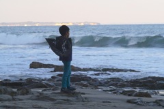 海を見つめる少年・平成少年竜馬