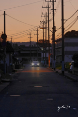 写真句：Sunset street