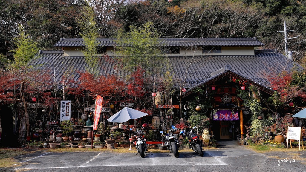 写真エッセイ：袋田の秋14：横目で通る