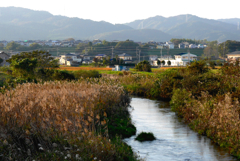 秋の日の川：写真句