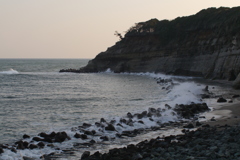 たそがれを待つ海岸