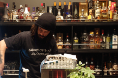 At the bar