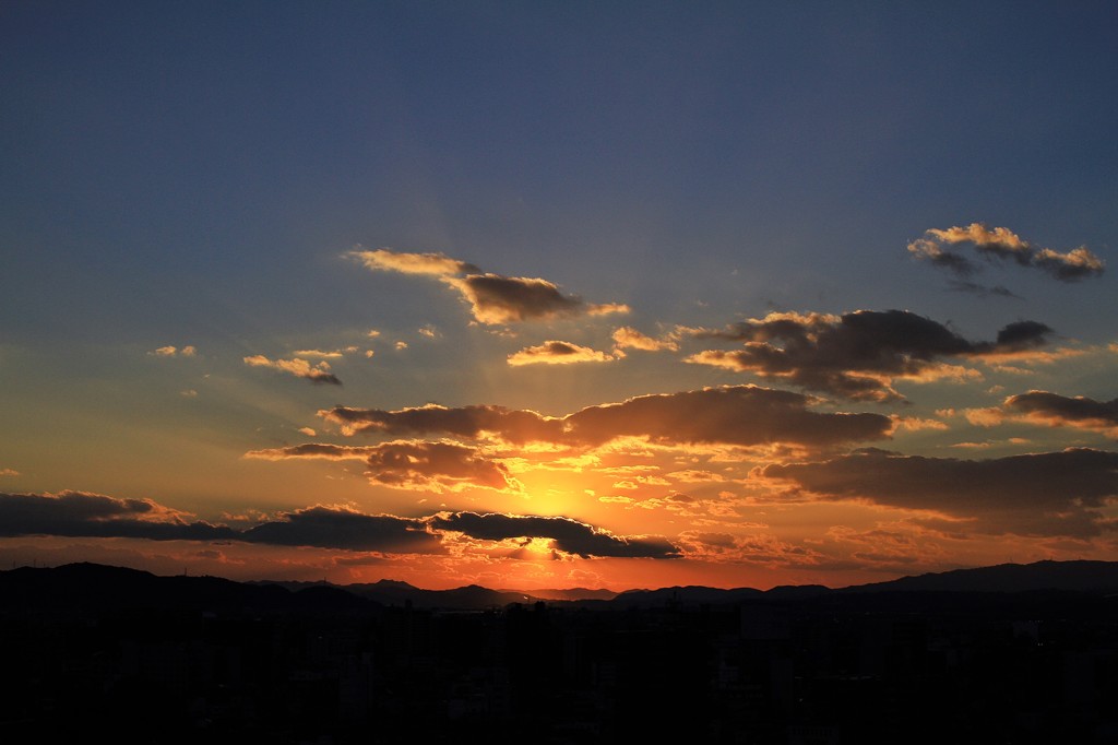 【病床からの夕景】