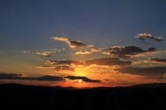 【病床からの夕景】