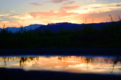 雨上がり後の夕焼け