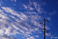 電柱と空