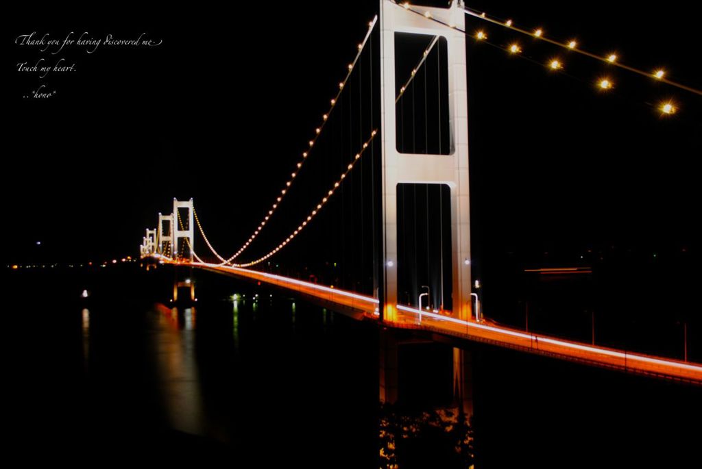 来島海峡大橋ライトアップ。。