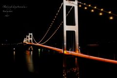 来島海峡大橋ライトアップ。。