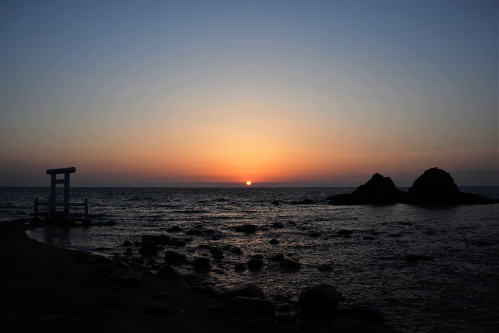 二見ヶ浦の夕陽