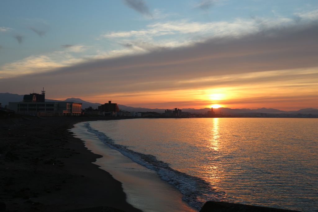 大森浜の日の出