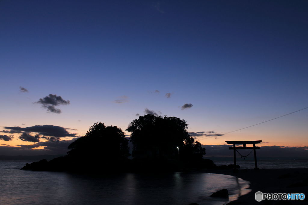 荒平天神の夕暮れ