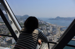 関門海峡を望む