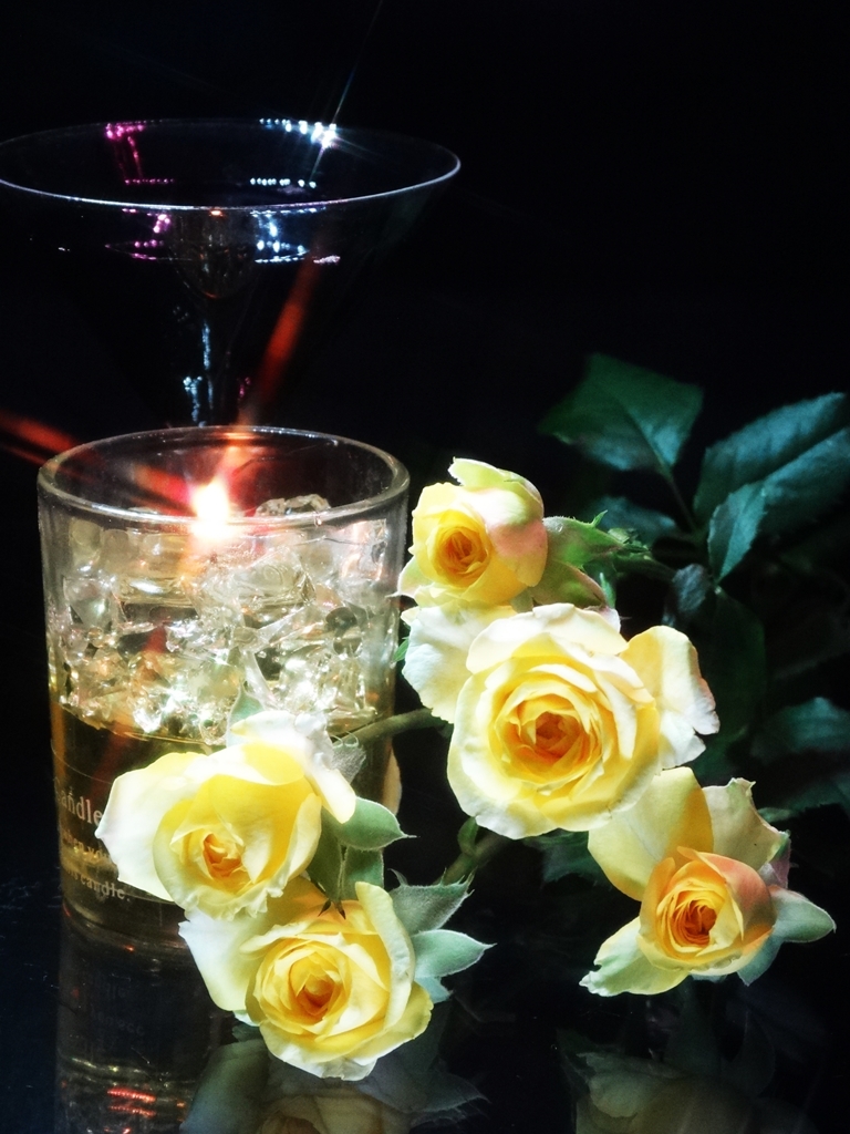 薔薇とワイン