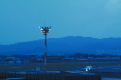 夕方の空港