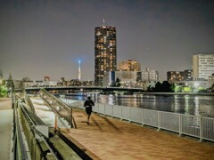 スカイツリーとランニングマン