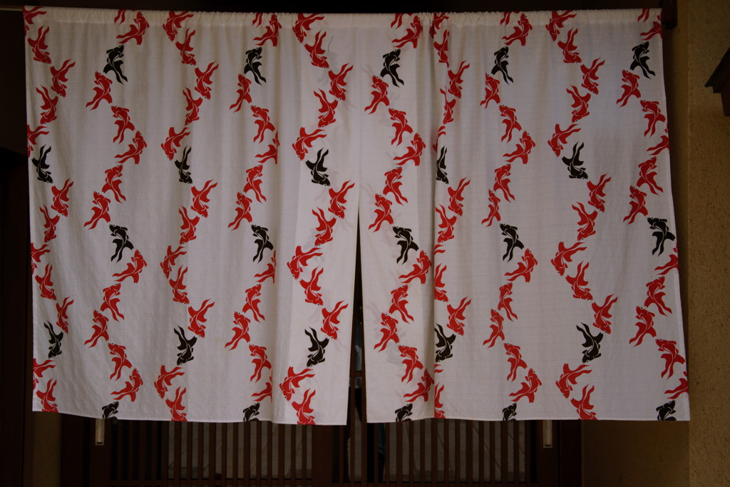 夏をすくう暖簾