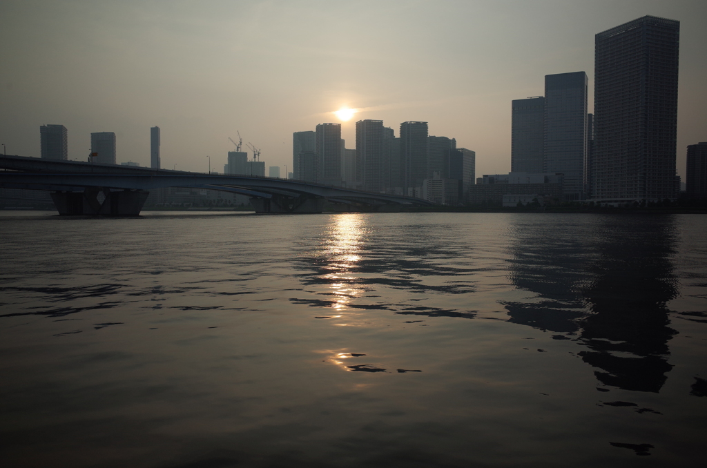 有明の夕日