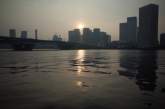 有明の夕日