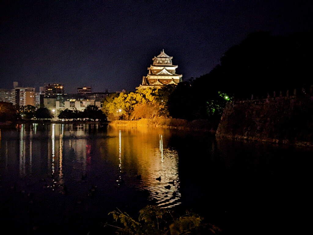 広島城夜景