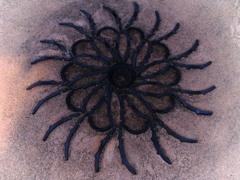 敷瓦紋様・花簪