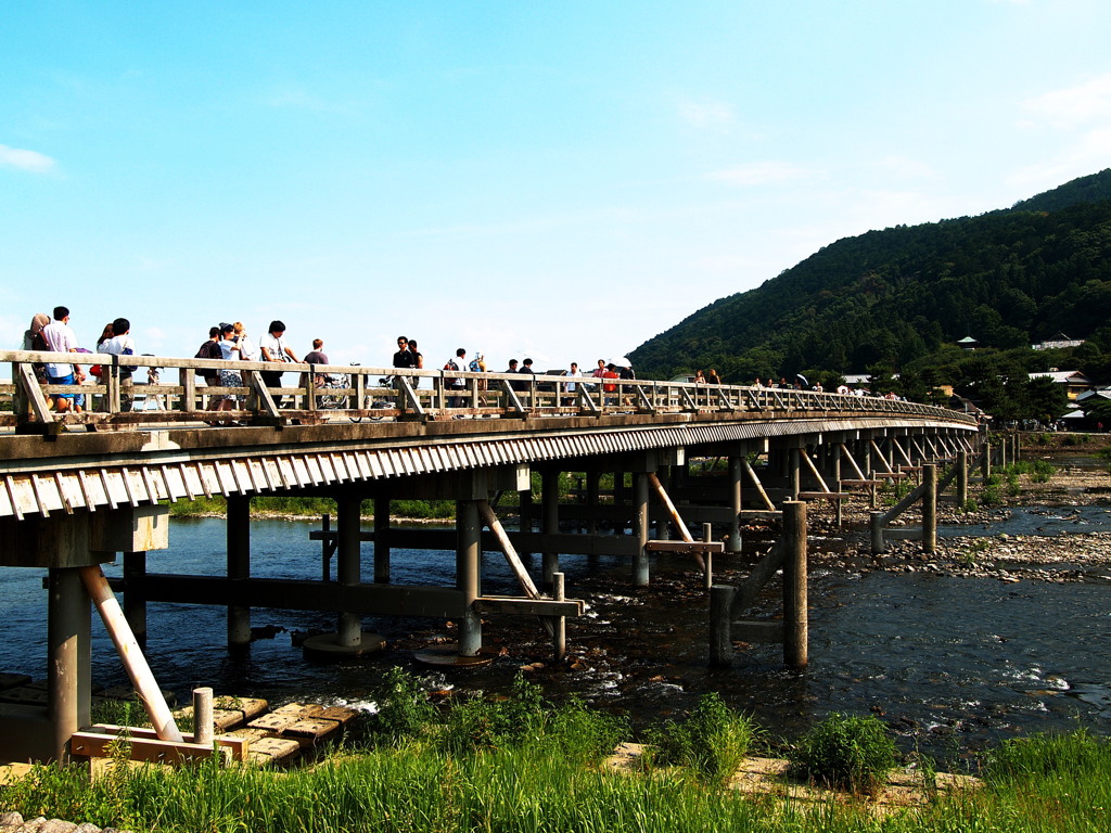 夏の渡月橋