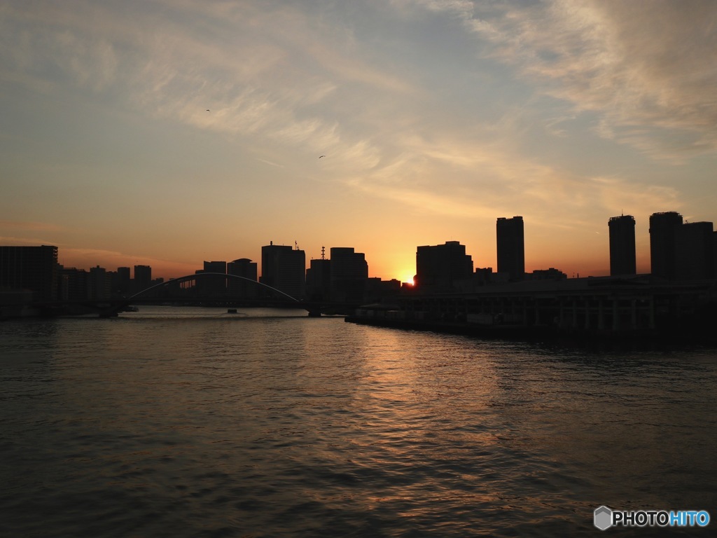 築地夕景　その１