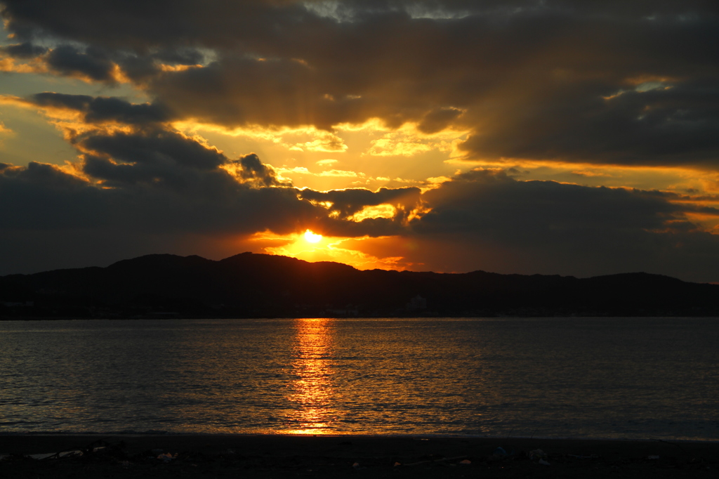 館山湾の入り日（その２）