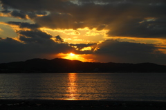 館山湾の入り日（その２）