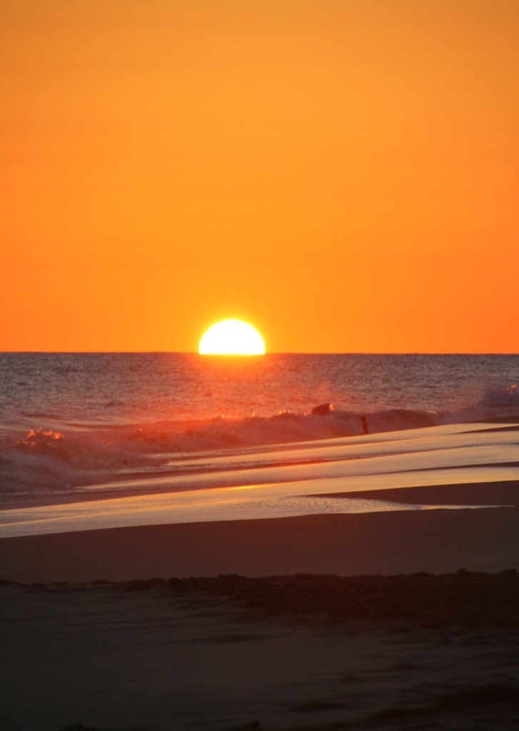 ビーチの入り日