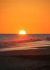 ビーチの入り日
