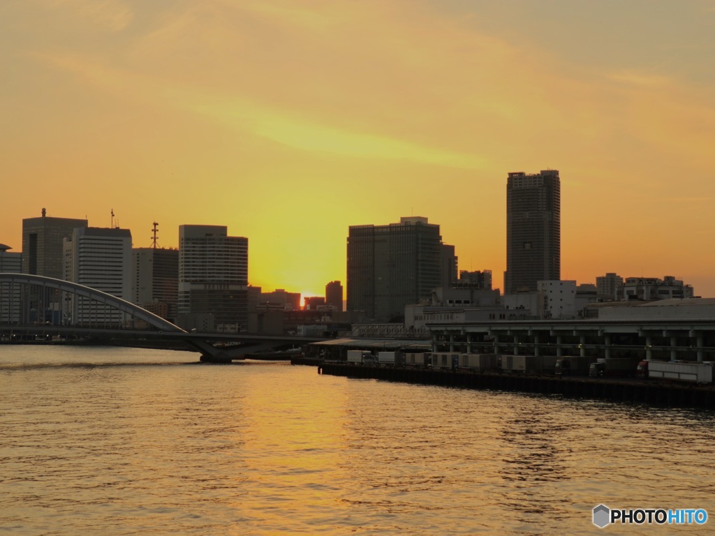 築地夕景　その２