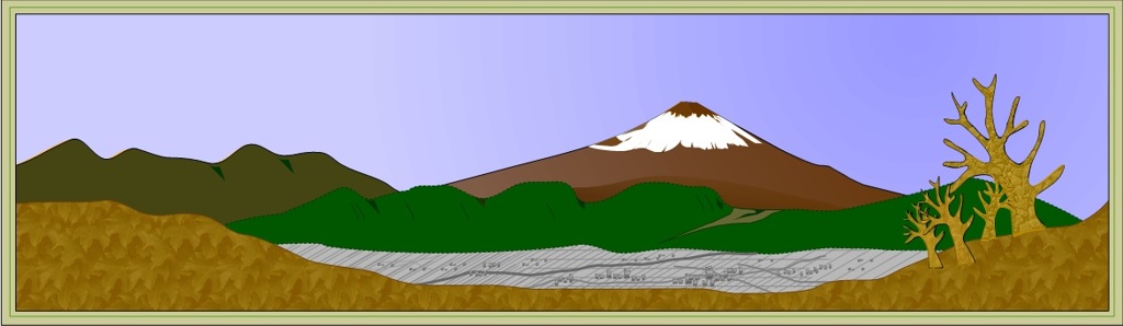 初冬の富士　PC画