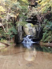 濃溝洞窟の滝